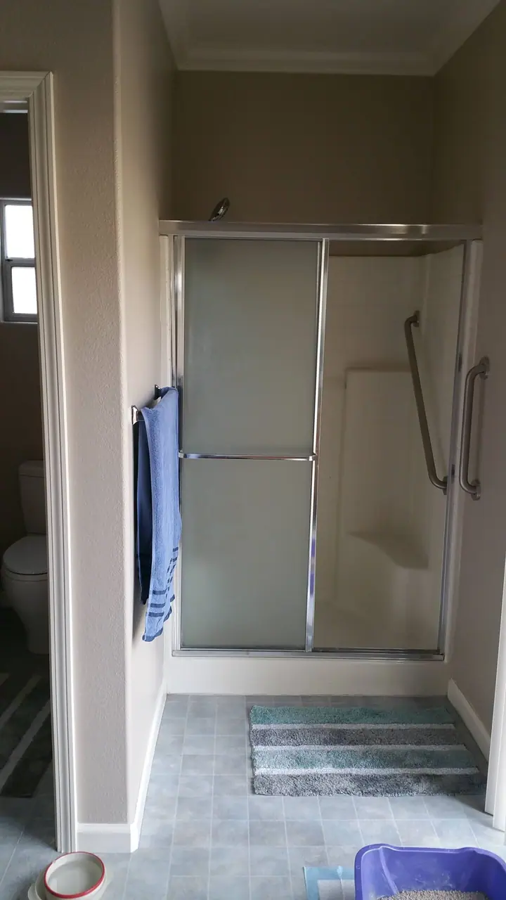 Bath and shower remodel, Santa Rosa: before