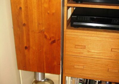 Custom Cat feeder that blends with the cabinets