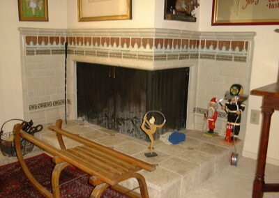 Fireplace face lift before and after in Marin County